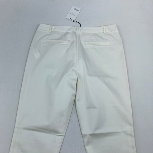 G2000 Woman Skinny Capri Pants Cuffed Off White Size 38 Waist New - Picture 5 of 9